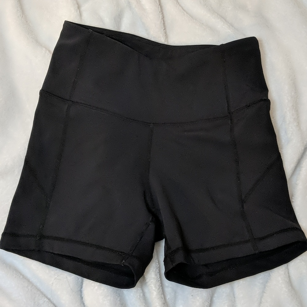 2 pair of high waist, squat proof gym shorts